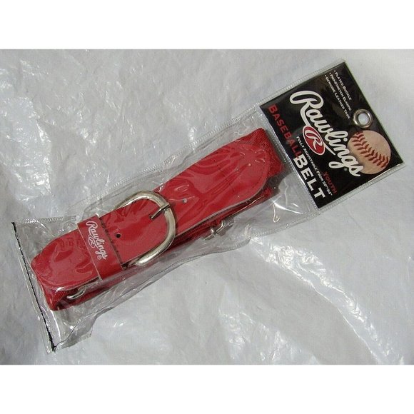 Rawlings Accessories Rawlings Red Youth Baseball Belt Adjustable